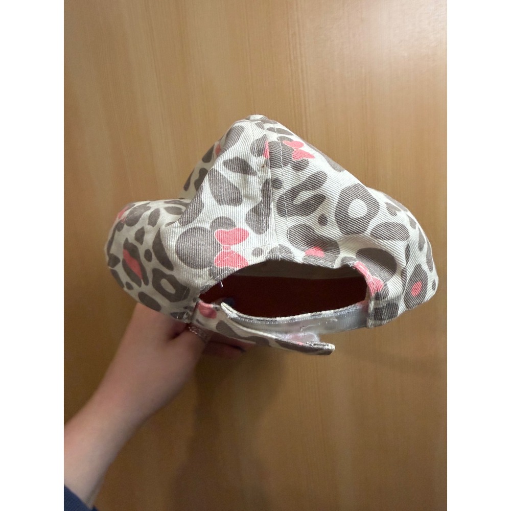 Disney Junior Minnie Mouse Kids Leopard Print Corduroy Brim Baseball Hat OSFM - Picture 6 of 8